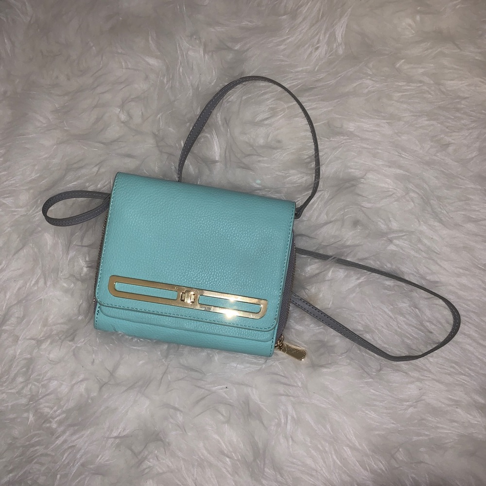 Vince Camuto Mint and Gray Crossbody